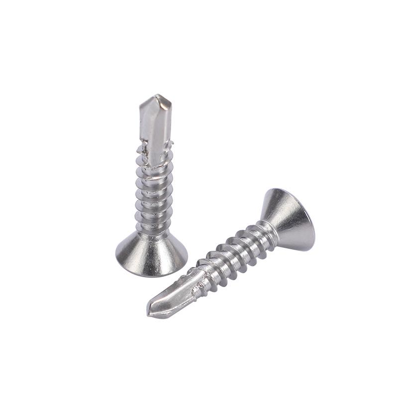 410 Stainless Steel Flat Head Cross Recessed Self-Tapping Drill Tail Screw for Doors and Windows