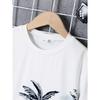 Summer Old  Boys  Hawaiian  Style  Sportswear  Breathable  And  Sweat  Absorbing  Short  Sleeved  Sports  Style Set