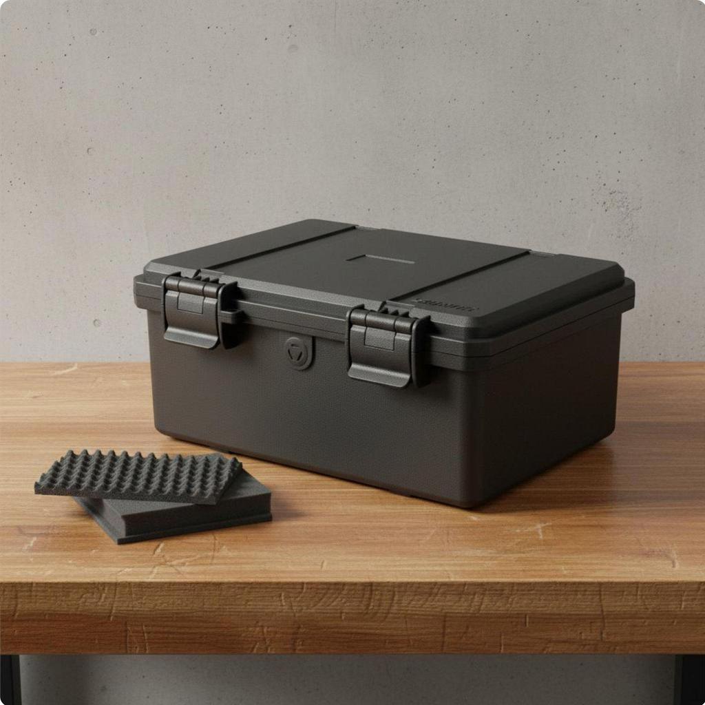 Industrial Grade Storage Box Large Capacity Heavy Duty Equipment Dustproof Hard Shell Shielded
