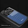 Hexagonal Grid Of Applesr For IPhone 16 Pro Max 15 Pro 14 13 12 Mini 11 XS Max XR 7 8 Plu SE 2022 Elliptical Glass Phone Case