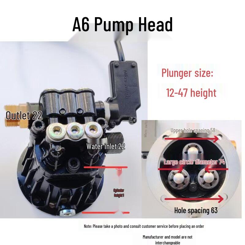 Morgana High-Pressure Car Washer Pump Head Assembly Set - Complete Car Washing Accessories