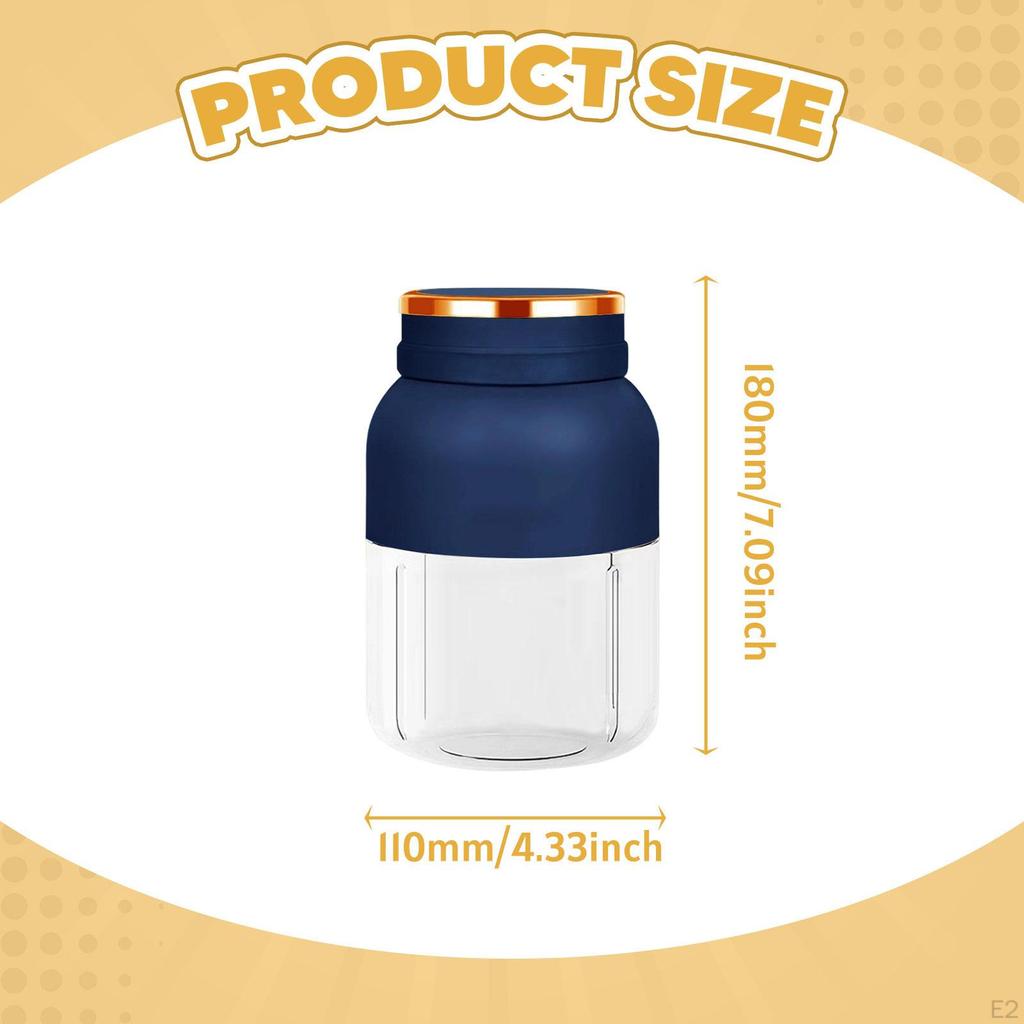 Portable Blender Juicer Lightweight Shakes Automatic Mini Cup 1.2 L for Workout Indoor