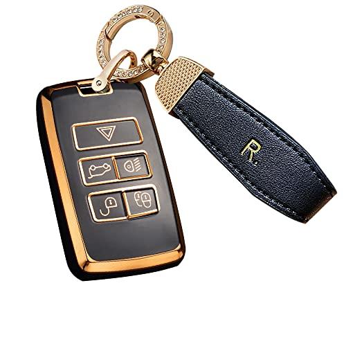 

SANRILY Key Case for Land Rover, Key Holder, Key Cover, Key Protection, Compatible with Range Rover Evoque, Range Rover Sport, Range Rover Discovery,