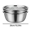 Stainless Steel Strainer Basin Washing Draining 26cm Colander Basket Set for Vegetables Fruits Rice Washing Draining Kitchen