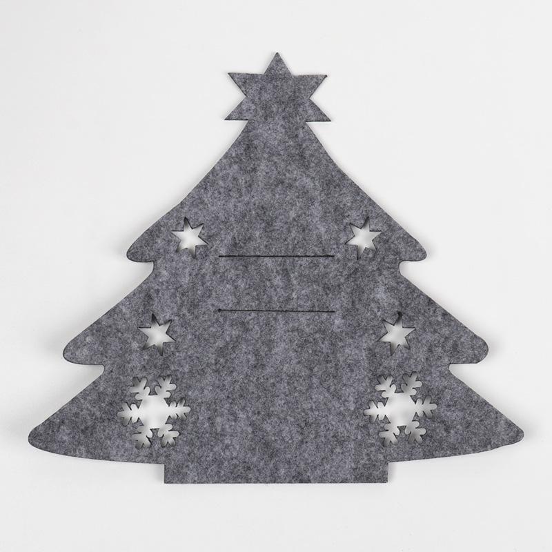 Kalligraphie Pinsel Filz Weihnachtsbaum Besteck Deko Set