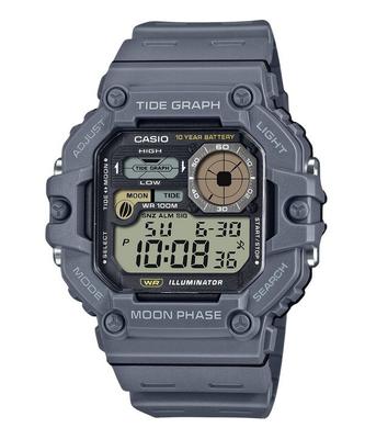 Standard Digital Graph Moon Phase Resin Strap Quartz WS-1700H-8AV 100M Men's Watch
