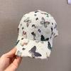 Women's Breathable Butterfly Baseball Cap - Lightweight Sun Visor, Casual UV Protection Hat for Daily Wear
