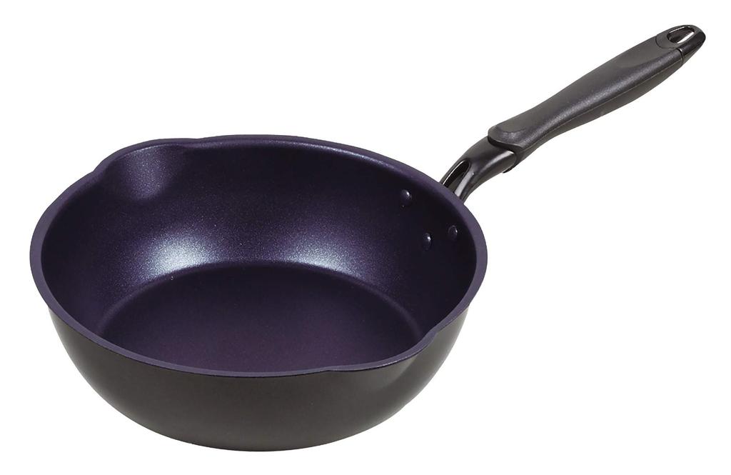 Pearl Metal Frying Pan, Black, 26cm, Diamond Coating, Extra Deep Premium HB-4726