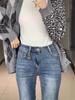 Women's Retro Blue High-Waist Wide-Leg Flared Jeans Plus Size