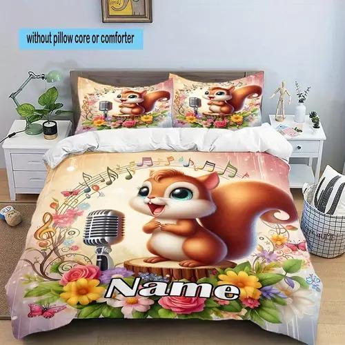 Comforter Squirrel With Squirrel Pattern Suitable For Children Kids And Adults Soft Comfortable And Breathable