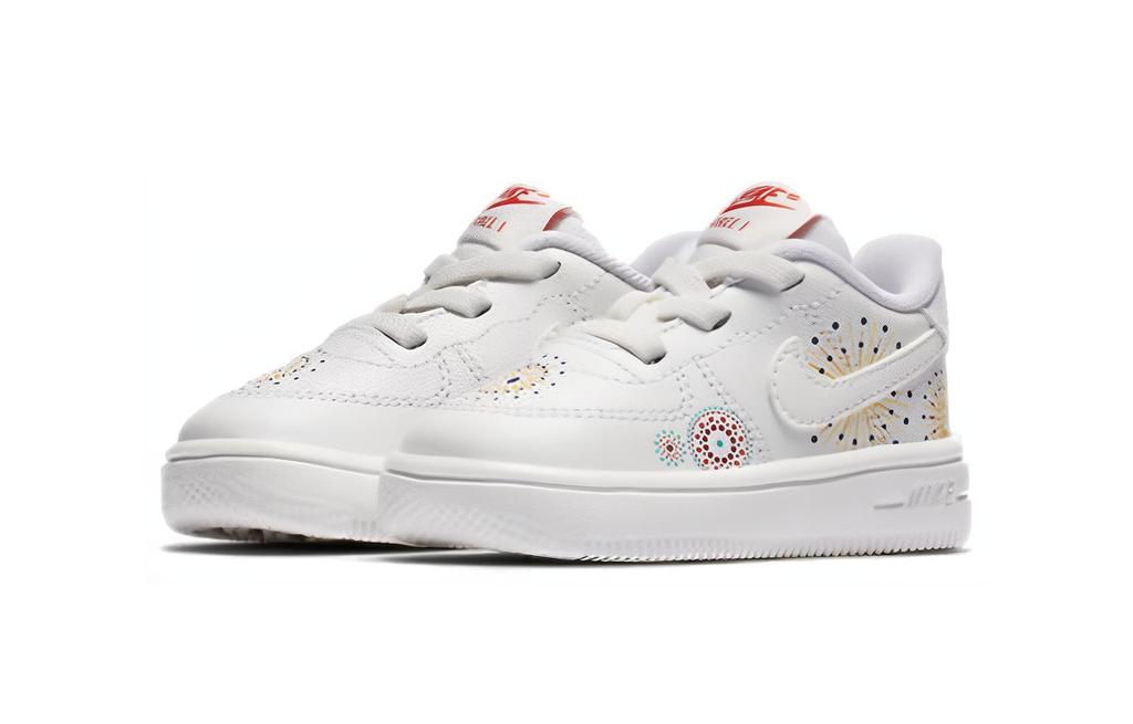 Nike Air Force 1 18 QS Mid Top Skateboard Shoes White Infant And Toddler AO2092-100