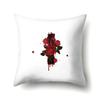 Red Rose English Letter Printing Pattern Cushion Cover Home Living Room Sofa Decoration Square Polyester Pillow