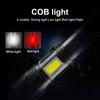 Side Light Flashlight Super Bright XHP110 LED+COB Torch Rechargeable Flash Light Waterproof Lamp Zoomable Lantern