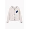 Benetton Heart Apple Point Hooded Cardigan Bakcf1611