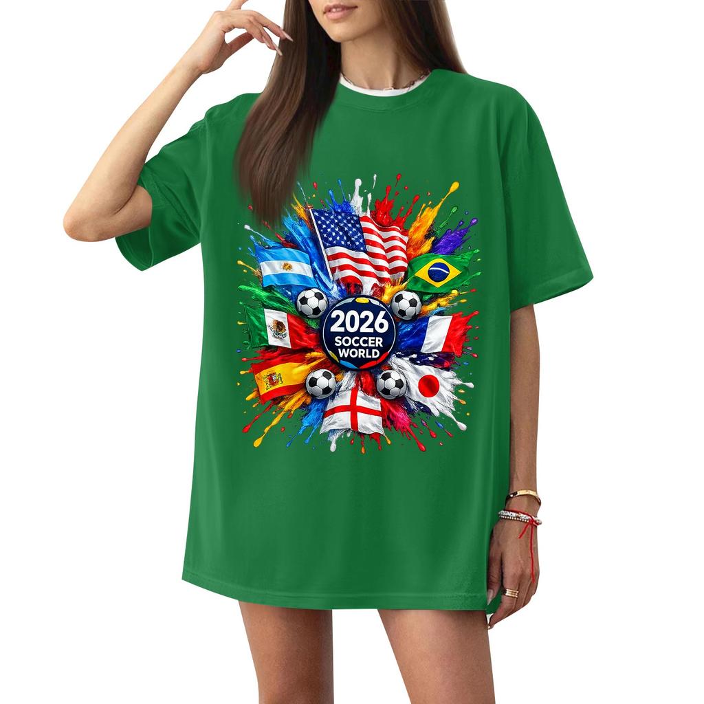 Unisex Soccer Fan Casual Short Sleeve T-Shirt for Everyday Wear