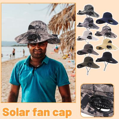 Solar Powered Fan Hat, Summer Hat, Fishing Hat, Sun Protections, Sun Shading,  Conditioning, Fisherman, Mountain Climbing, UV Protections