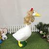 6,5 Zoll Kleine Gänsefigur, Weiße Gans Schreibtischstatue, Harz-Tier-Skulptur für Wohnzimmer, Schlafzimmer, Bücherregal, Couchtisch, Bürodekoration