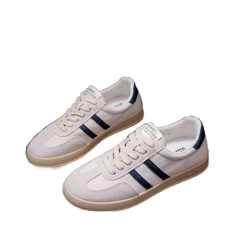 Dexun Shoes 2025 Spring New Little White Shoes Women's Retro Versatile Student Flat-bottomed Sports and Leisure Board Shoes Forrest Gump Shoes