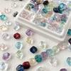 20Pcs  Irregular Square Shape  Glass Loose Beads Charms For Jewelry Making Diy Bracelet Earrings Accessories