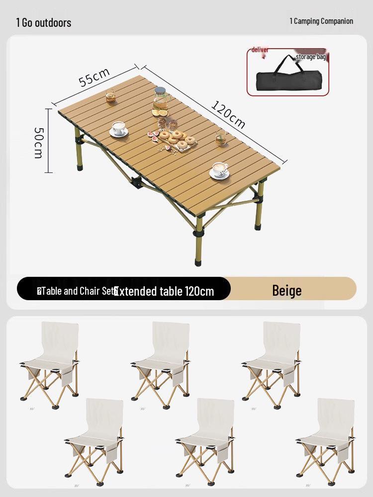 Portable Outdoor Folding Table & Chair Set - Perfect for Camping & Picnics