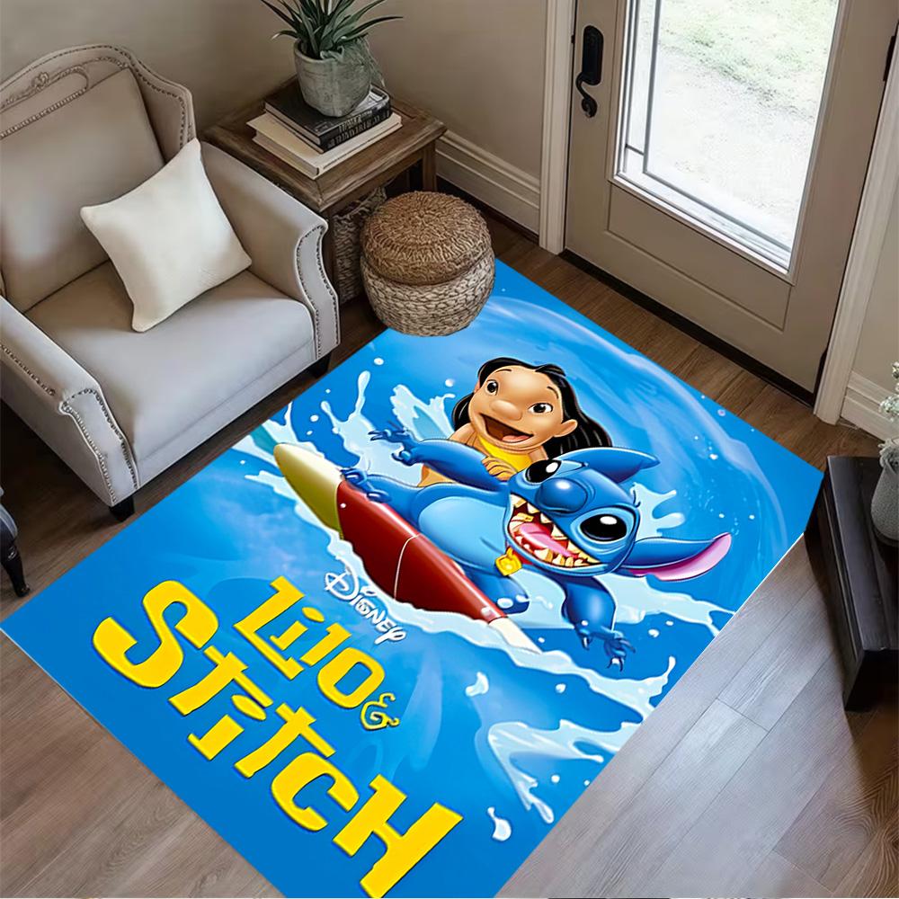 Lilo Stitch Dance Party Floor Rug Office Rug Perfect for Decorate room Foyer Study room Playrooms Antislip Carpet Anime Office Decor Wedding Party Gif