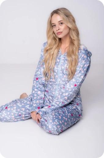 PYJAMAS ONESIE Kigurumi Overall Kostüm HERZEN [ONESIE8]