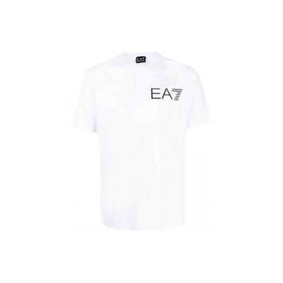 Emporio Armani SS22 Logo Print Solid Short Sleeve T-Shirt Men Tops White 3LPT28-PJ02Z-1100
