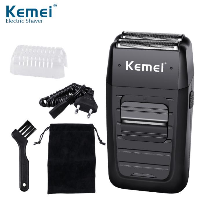 

KM-1102 Kemei Reciprocating Double-Mesh Shaver, Bald Head Shaver & Sideburn Trimmer