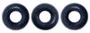 Pack of 3 Do-Nut 1 Cockrings 20 Mm Black - Oxballs - Flexible Cockrings