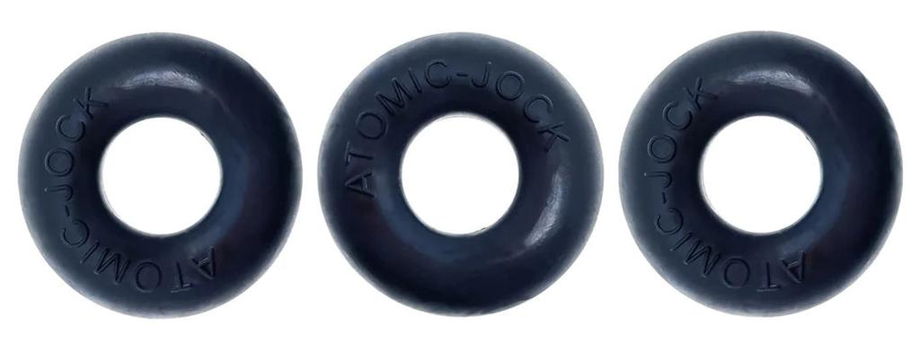Pack de 3 Cockrings Do-Nut 1 20 mm Noirs - Oxballs - Cockrings Flexibles