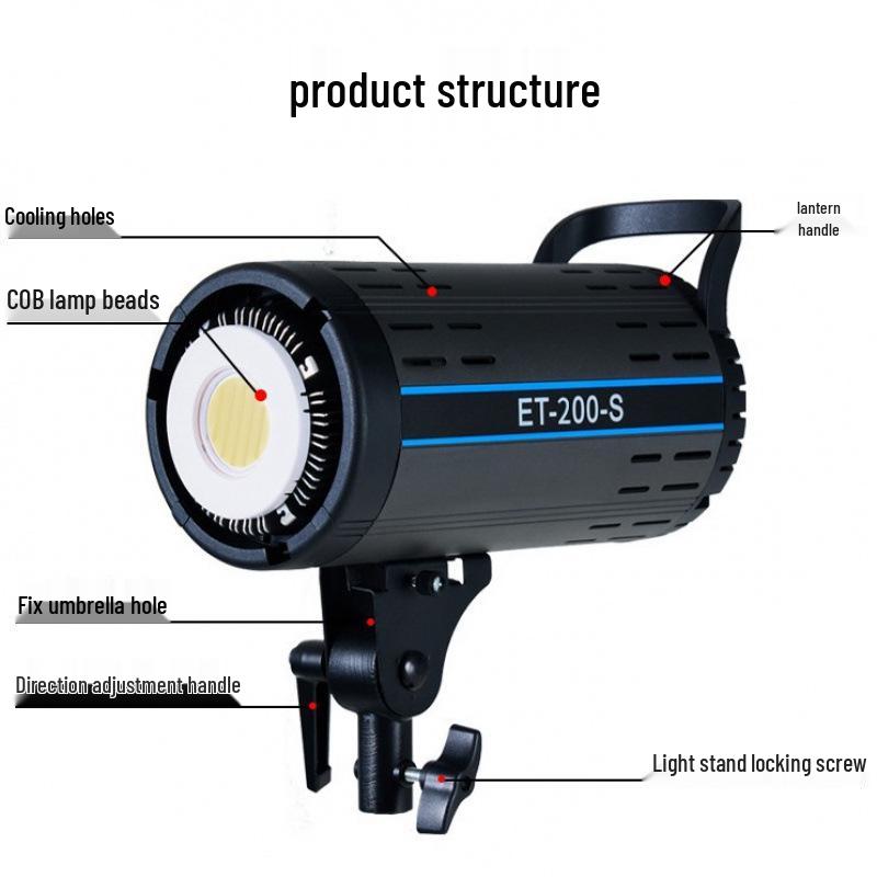 8 Yingbang 200W Fill Light for Live Broadcast, Background, Photography, Beauty, and Soft Lighting.