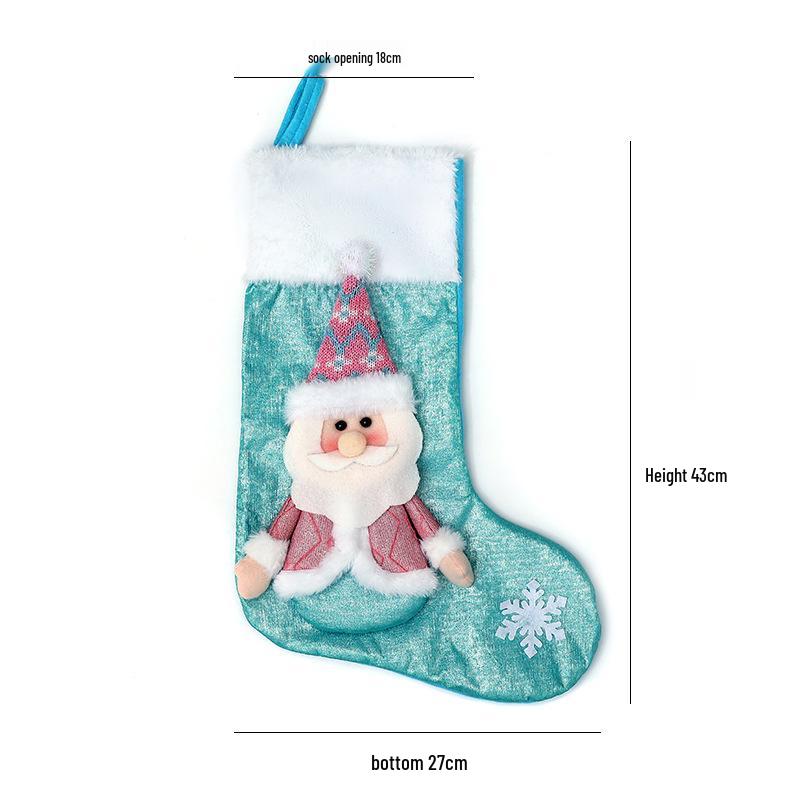Children's Christmas Stocking Gift Bag and Tree Ornament Decoration