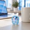 Bunny Stress Toy 2Pcs Glitter Rabbit Relief Toy Stretchy Clear Squeeze Pinch Animal Shape Fidget Party Favors for Kids Adults