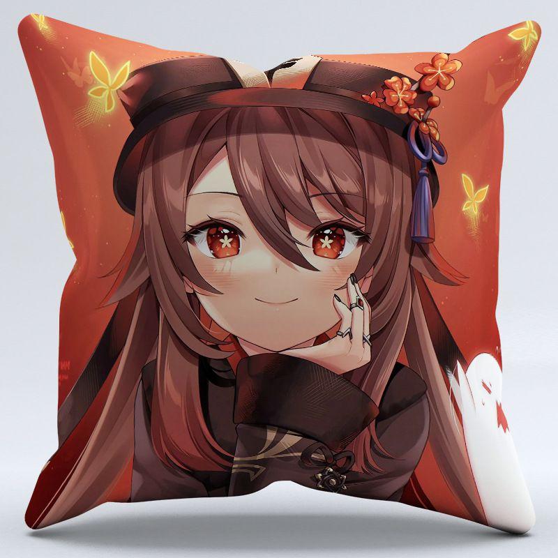 Genshin Impact Hu Tao Pillow Case Home Decorative Magical Anime Cushion Game