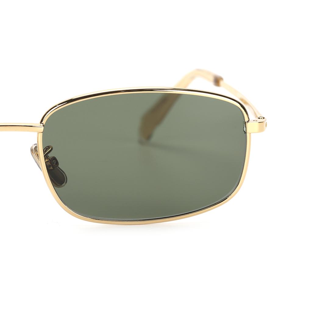 Celine Logo Metalowe Prostokątne Okulary Przeciwsłoneczne Damskie Okulary Przeciwsłoneczne Złote 4S285CMSB.
