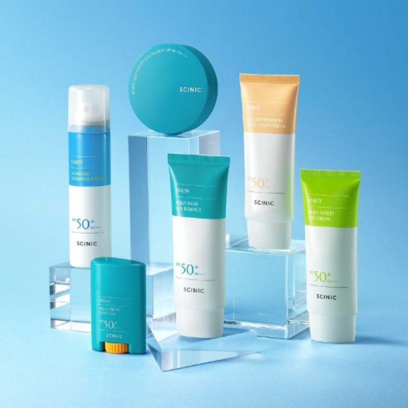 SCINIC Enjoy Fadeskip Crema Solare Soft Tone Up SPF50+ PA++++ 60g Base Trucco Illuminante Crema Solare Coreana