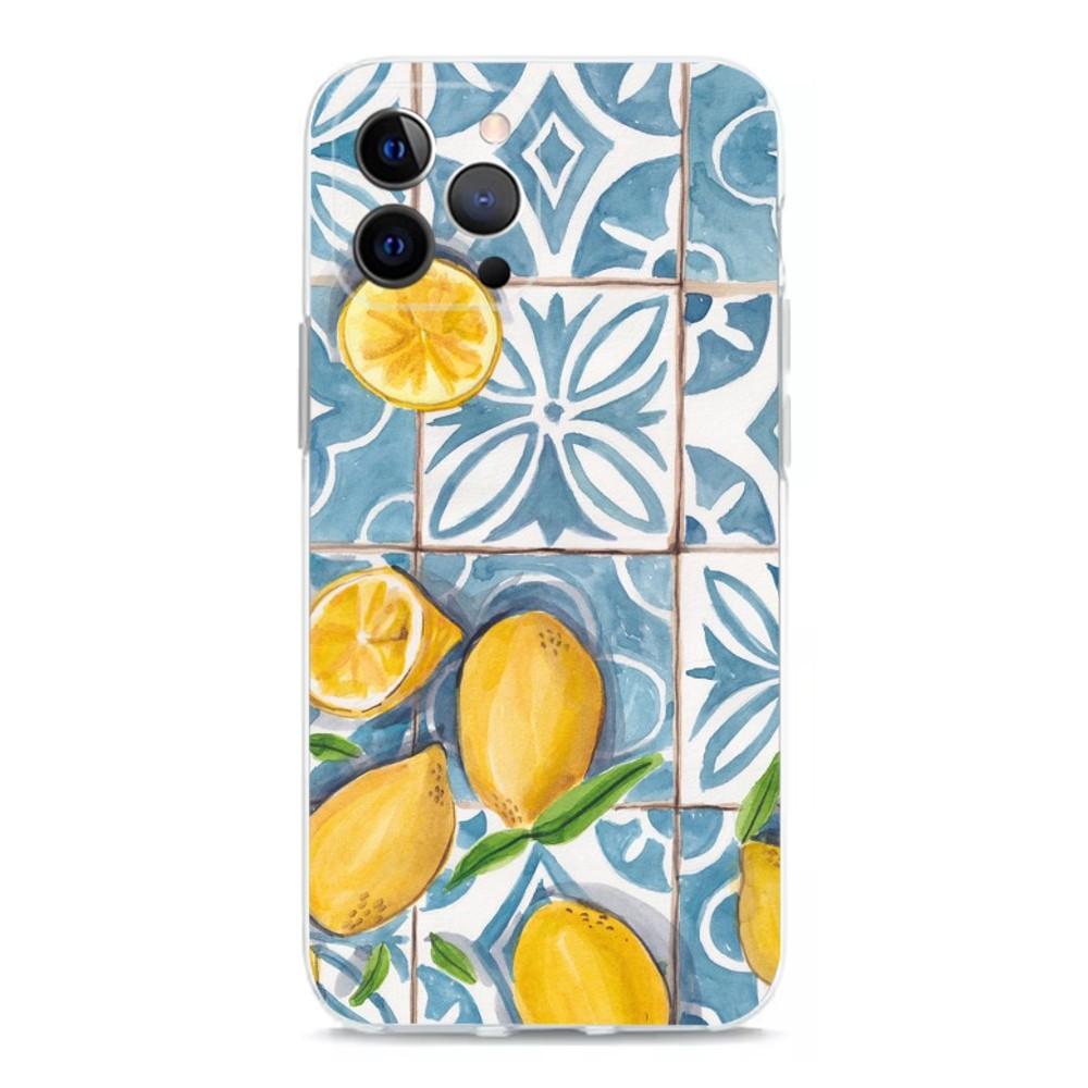 Fruit Mediterranean Lemon Phone Case For iPhone 15,14,13,12,11 Plus,Pro,Max,XR,XS,X,7,8 Plus,SE,Mini Transparent Shell
