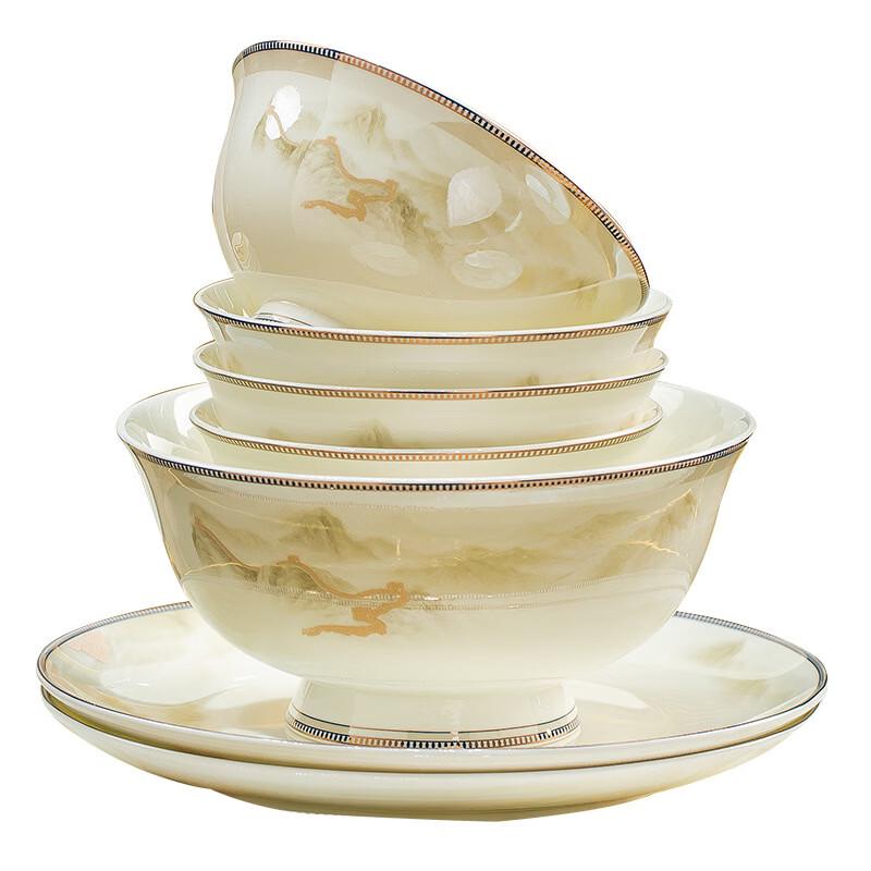 Chuyi Qi 56-Piece European Style Vintage Bone China Dinnerware Set