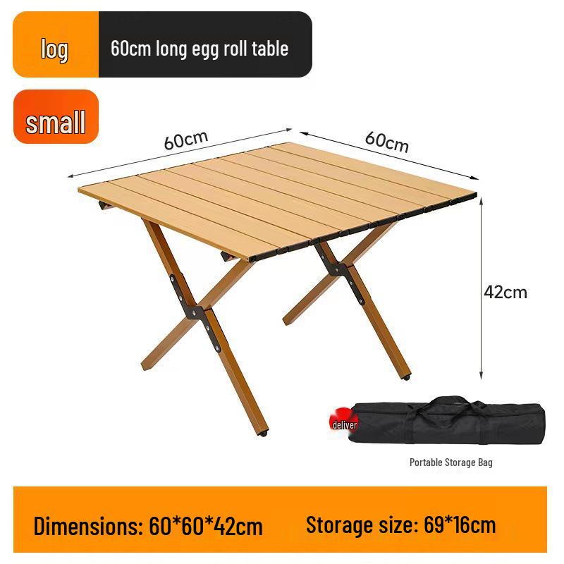 Folding Metal Carbon Steel Roll-up Camping Table and Chair Set