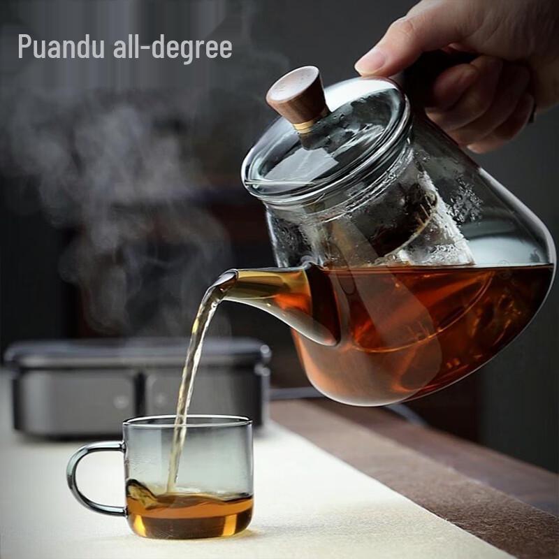 Quandu Heat-Resistant Glass Steaming Teapot