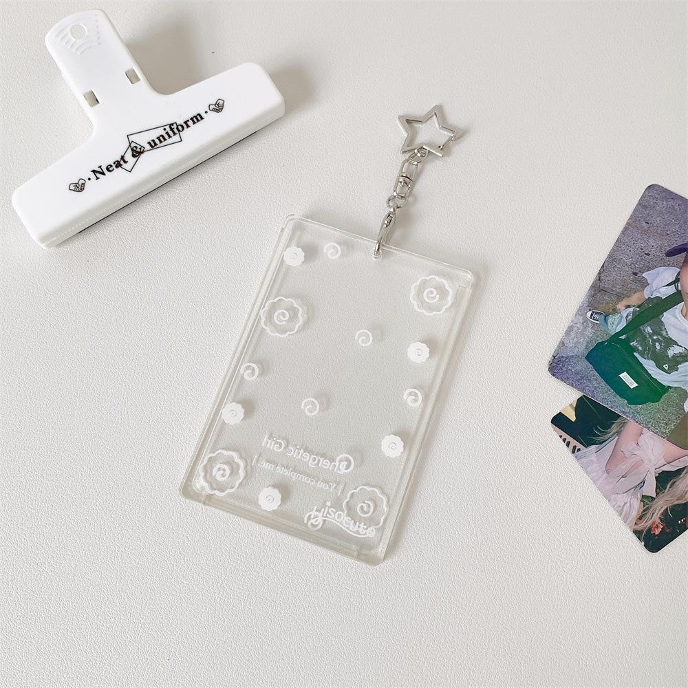 

Minimalist Acrylic Polaroid Keychain: Transparent Card Holder & Photo Frame for Small Cards