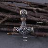 Rustfritt Stål Viking Vintage Tors Hammer Halskjede Menn Punk Biker Amulett Anheng Herresmykker Gave til Kjæreste