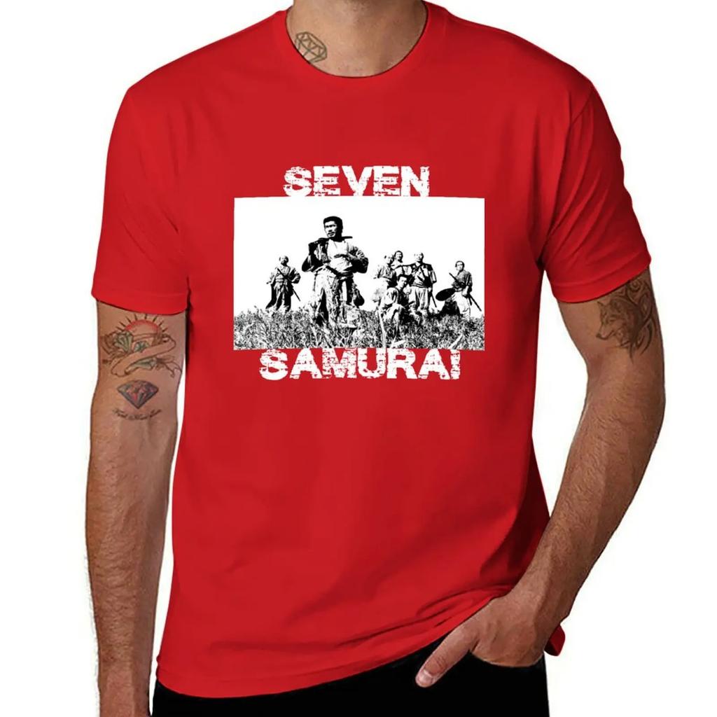 Seven Samurai - 7 Samurai T-Shirt anime vintage clothes heavyweight t shirts for men