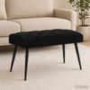 Button Tufted Bench Black 80 x 40 x 46 cm Velvet