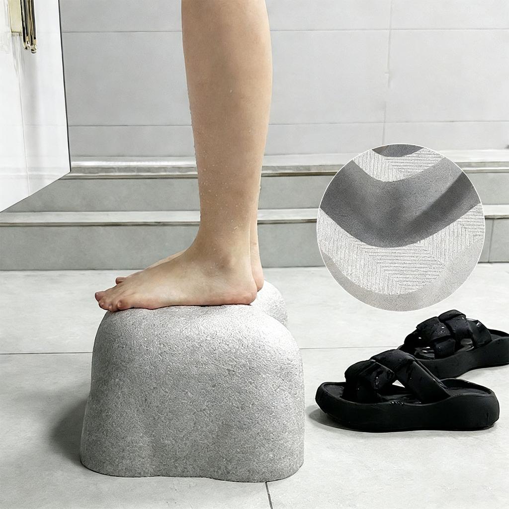 EPP Toilet Stool Non Slip Multi Functional Bathroom Foot Rest Stepping Stool for Kids Adults Gray