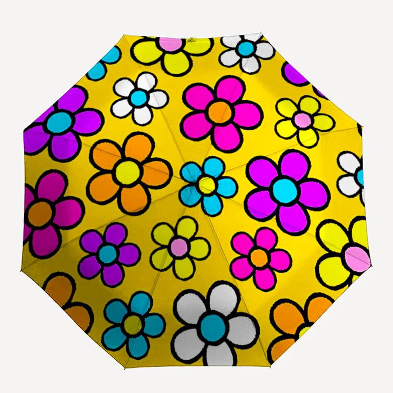 

1pc Flower Pattern Folding Umbrella | Elegant Design, Fashionable Accessory, Durable Construction, Sturdy Ribs yy251107124