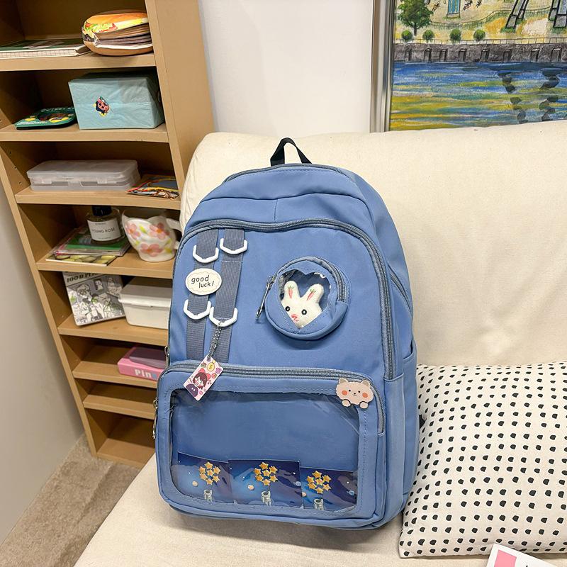 School bag, student bag, large capacity, shoulder back, high value backpack, new primary school students simple and cute pain bag