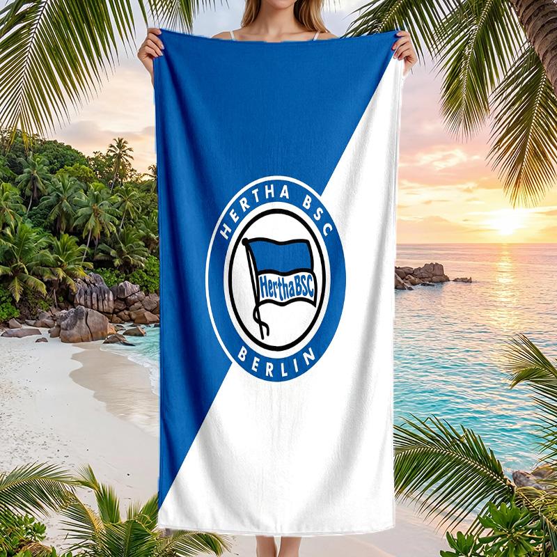 Hertha Bsc FC Print Quick Dry Beach Towel Microfiber Absorbent Portable Travel Swimming Towel