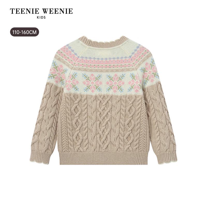 Teenie Weenie Kids' Girls' Embroidered Wool Blend Pullover Sweater