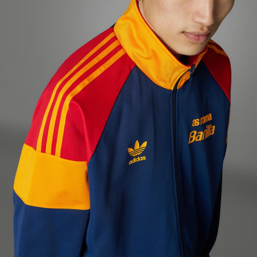 Adidas Originals FW24 AS Roma Football Series Comfortable Fashionable Versatile Jacket Men Jacket Night-Blue IT3878